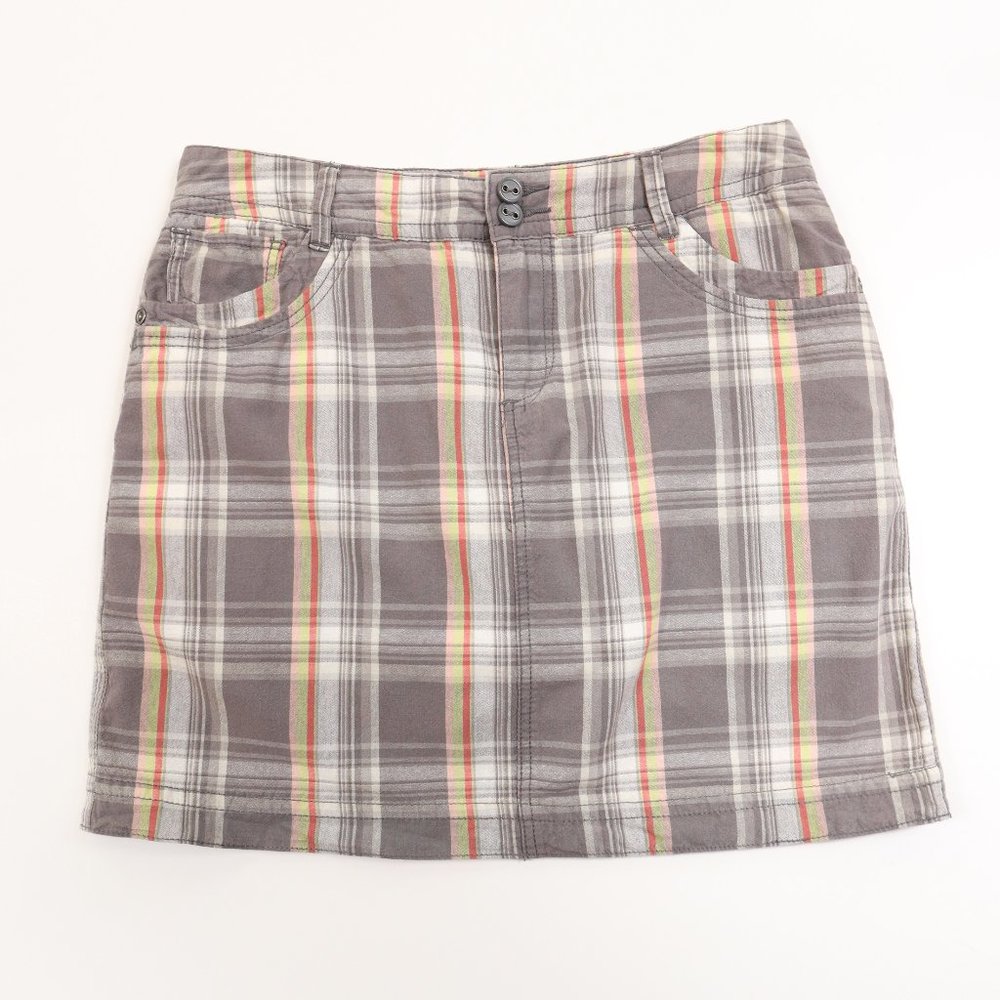 Supplies 100% Cotton Plaid Skort	Grey/Orange	Size	8